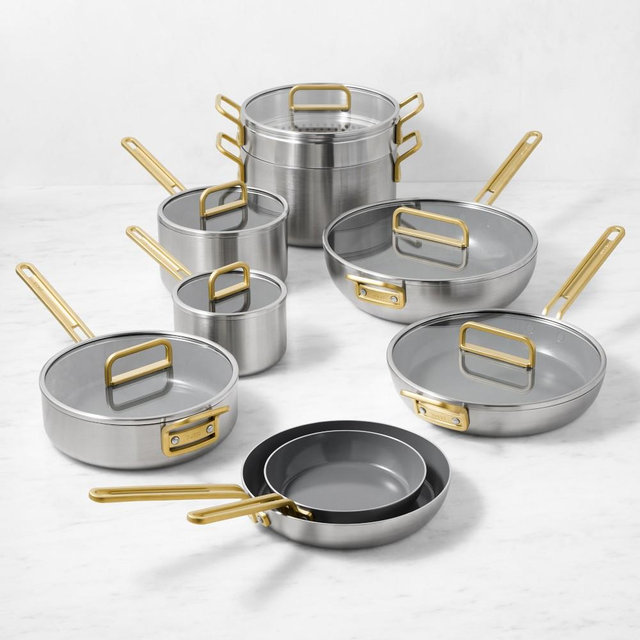 GreenPan Stanley Tucci™ Stainless-Steel Ceramic Nonstick 15-Piece Cookware Set