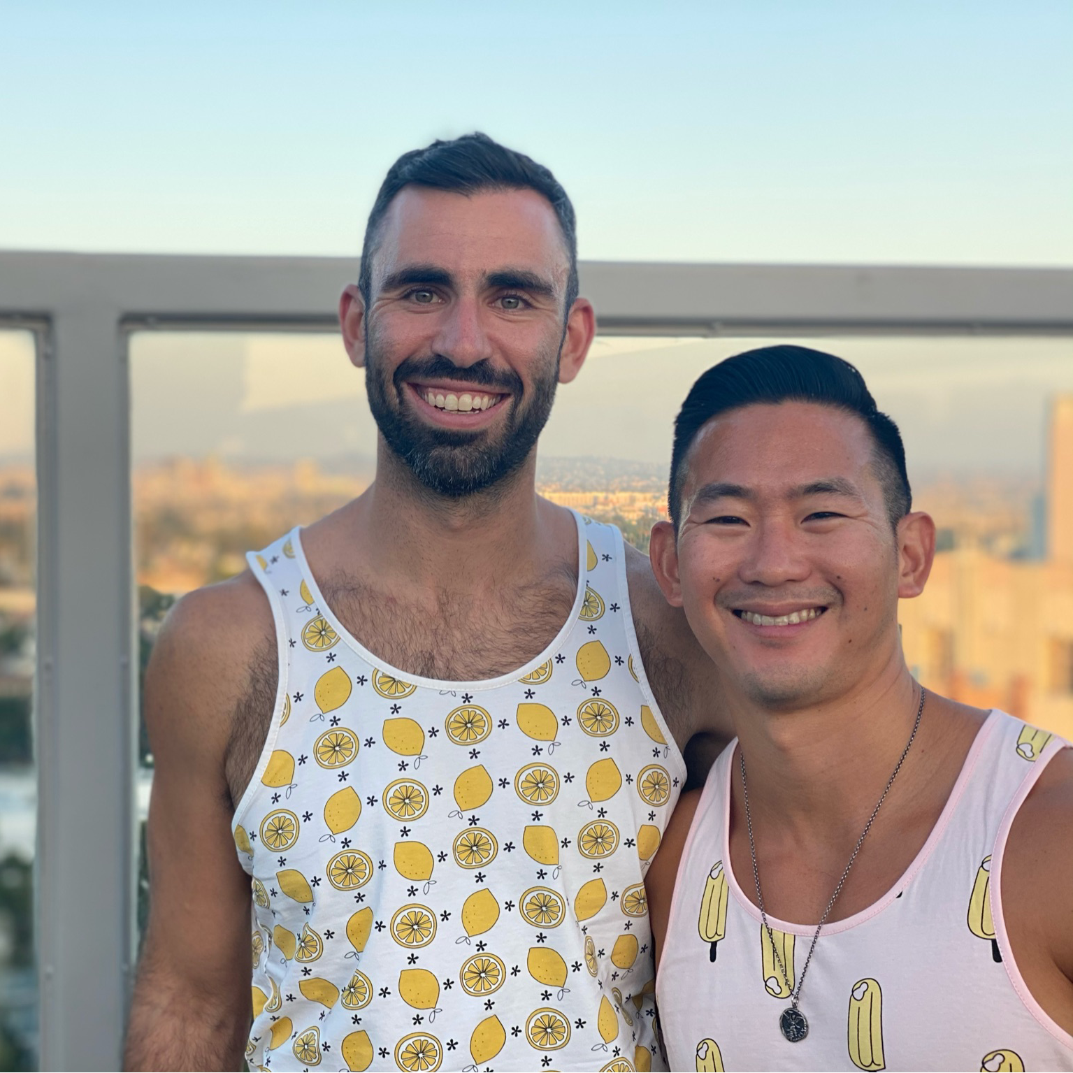 Enjoying the rooftop views in Los Angeles
