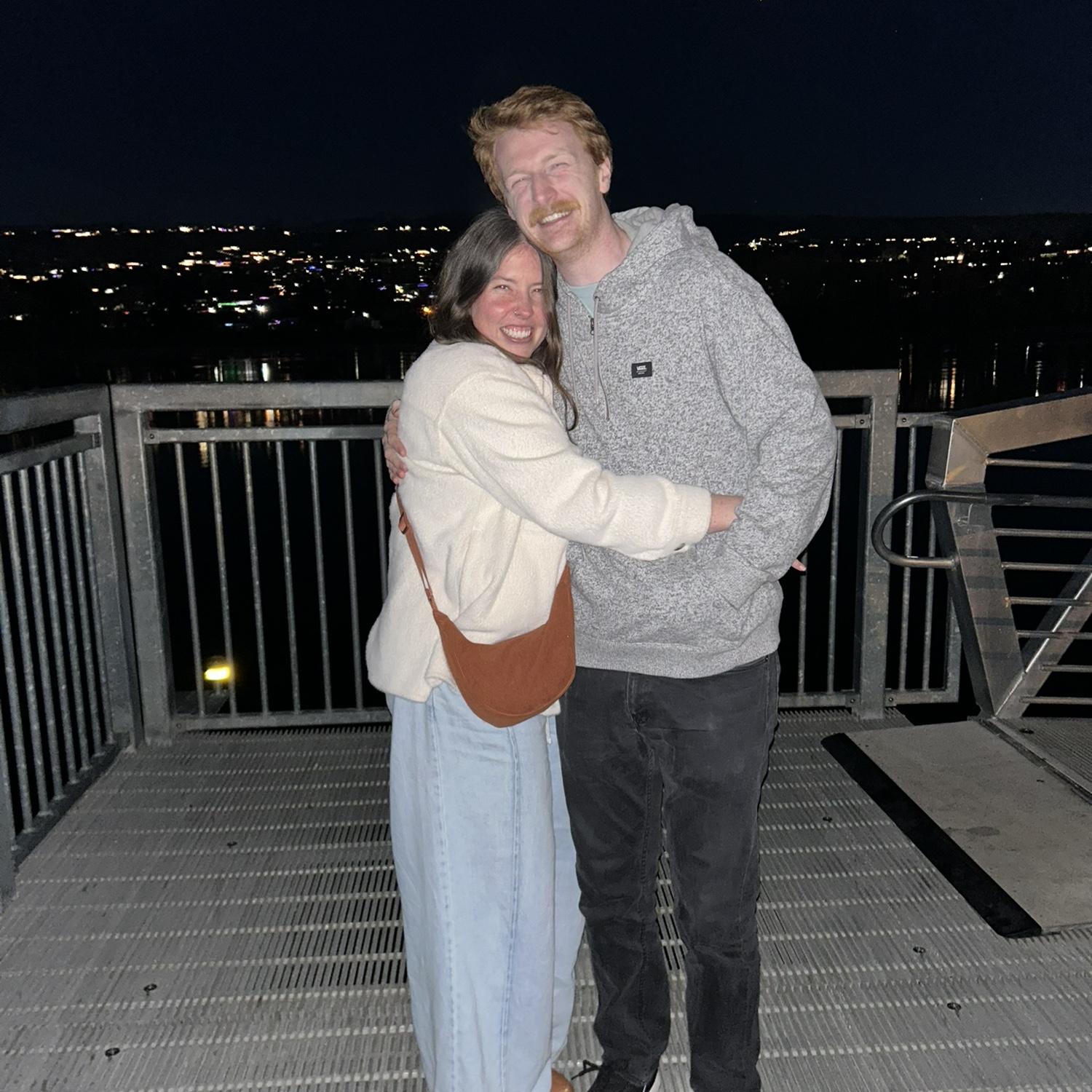 New Year’s Eve! Tanner proposed on the dock at Pybus Market!