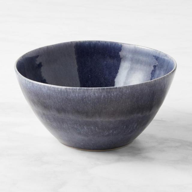 Cyprus Reactive Glaze Tall Serving Bowl, Blue