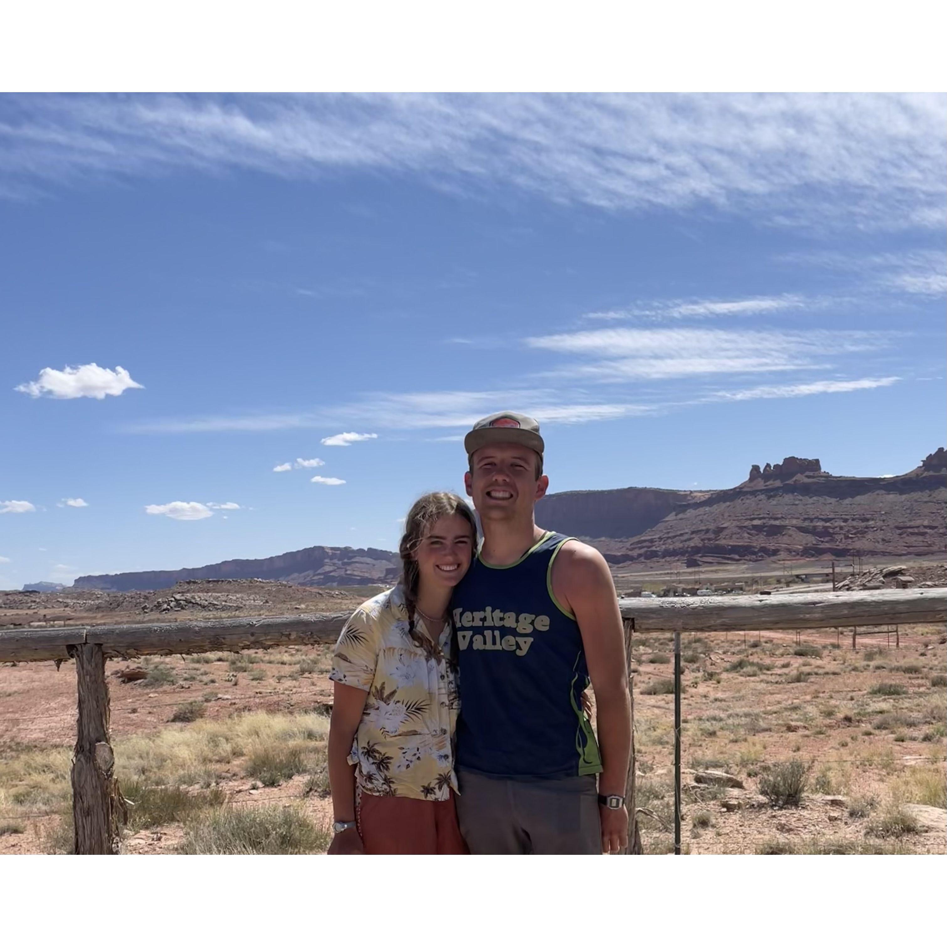 In the Utah desert after a rafting trip