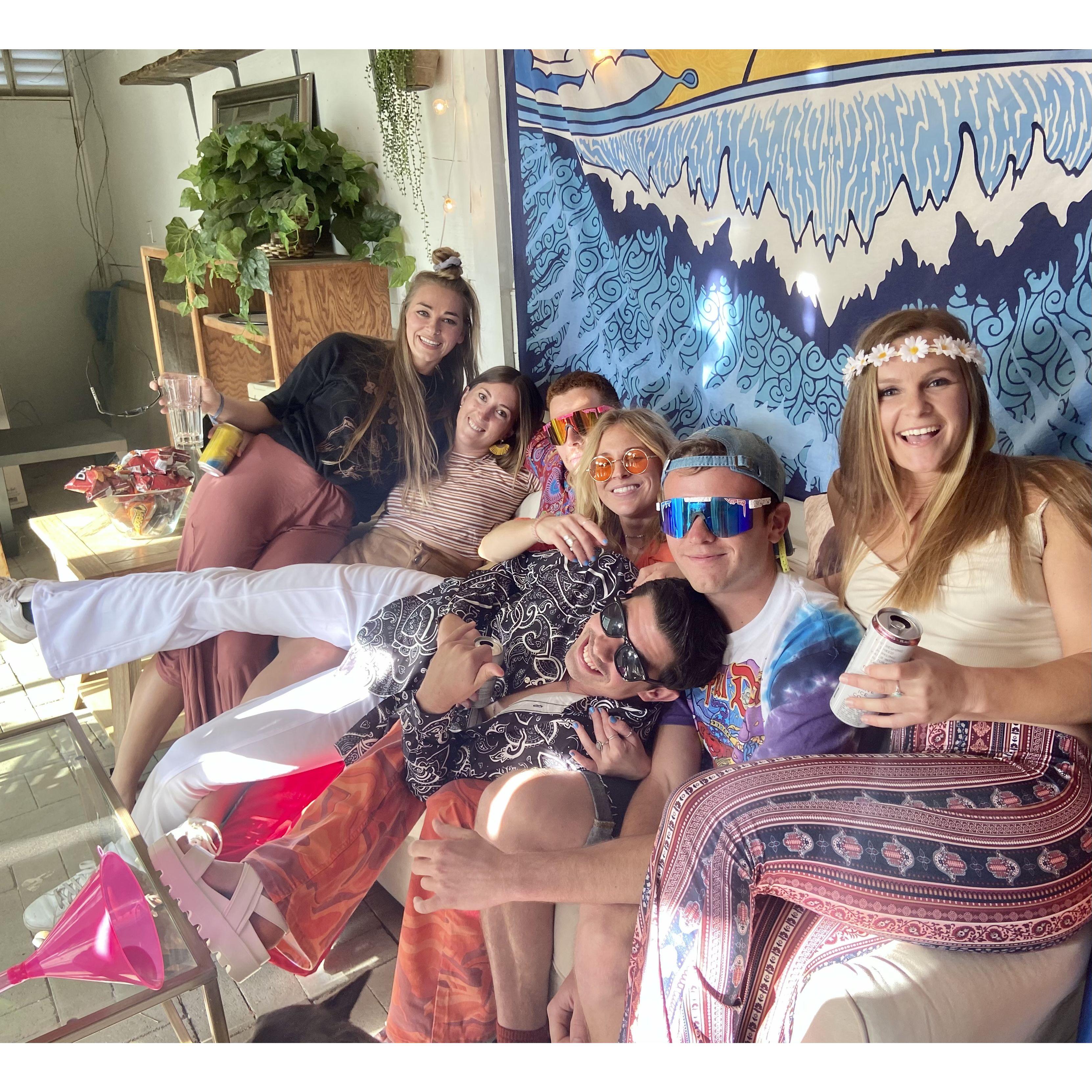 70s party the weekend after Kate & Tommy's first date! We've finally left friendship territory. March 2021.