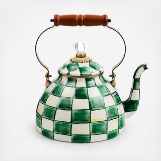 Emerald Check Stainless Stee Tea Kettle