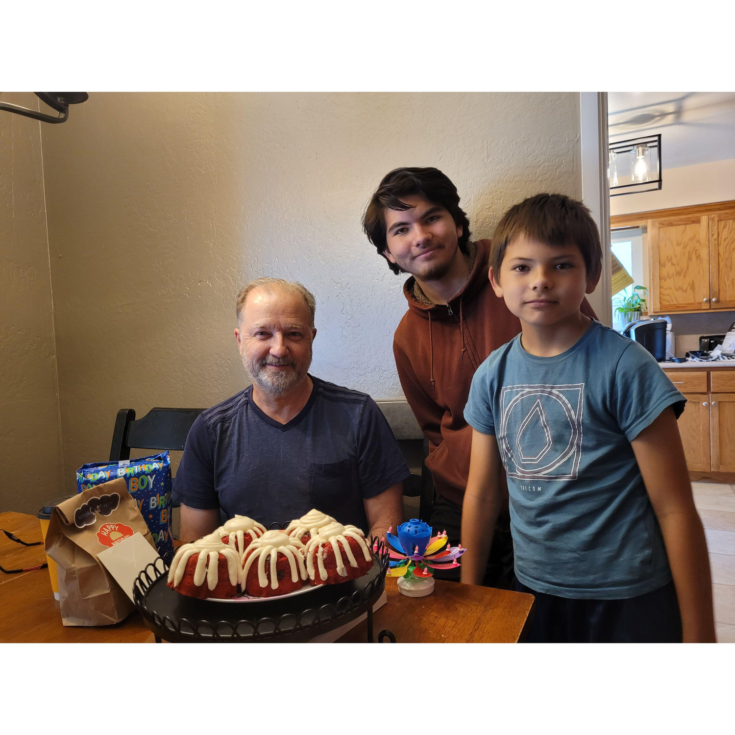 Todd's 59th Birthday at home with Renee's kids