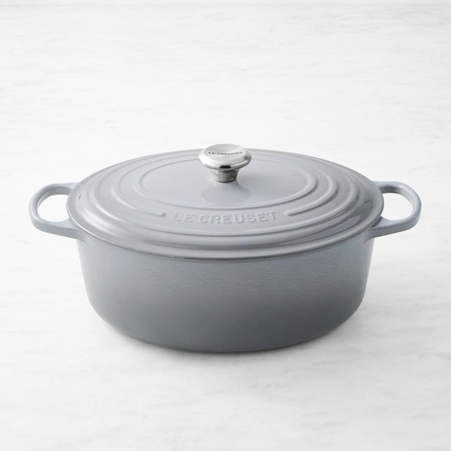 Le Creuset Signature Enameled Cast Iron Oval Dutch Oven, 8-Qt., French Grey