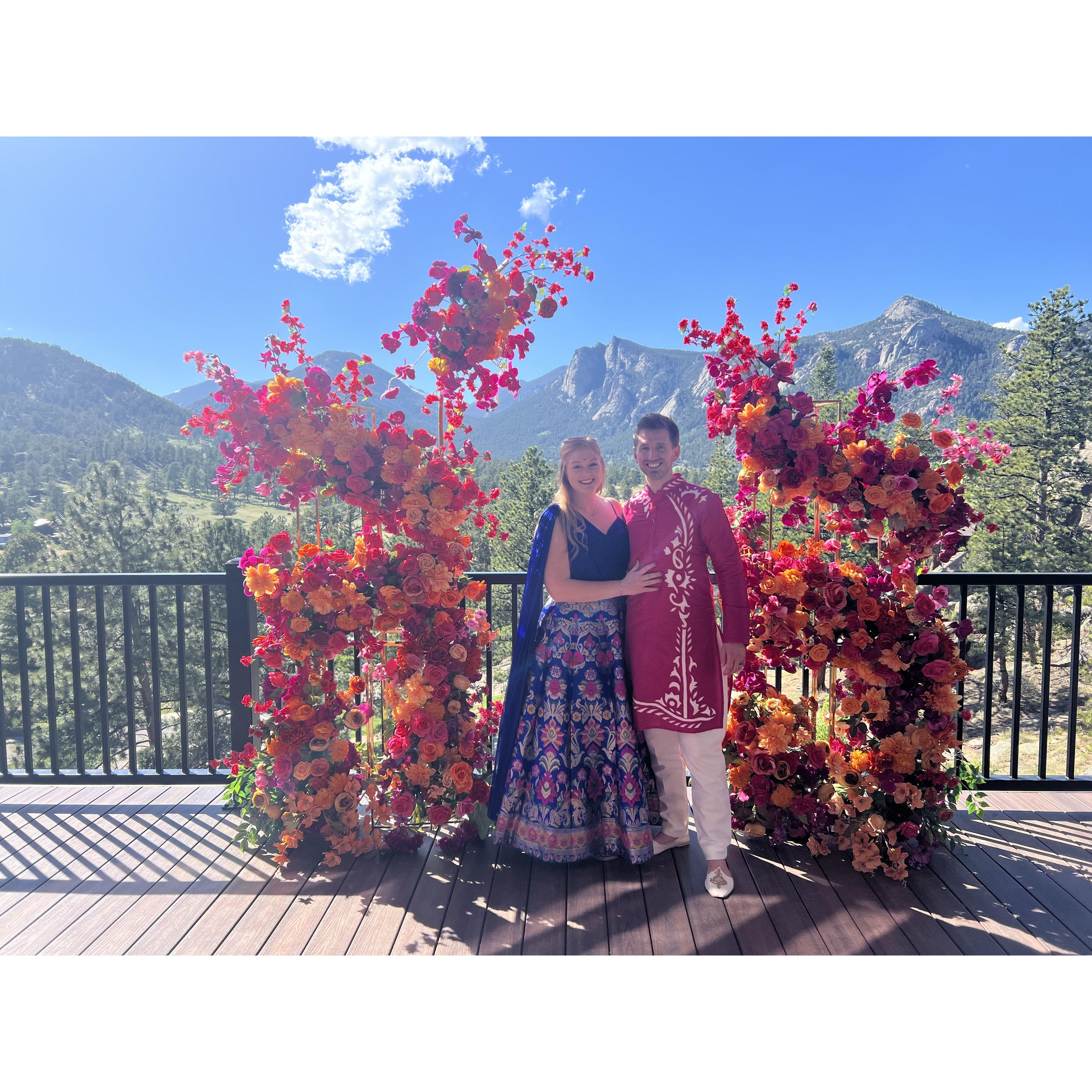 Beautiful wedding for our friends Travis and Shalvi in Estes Park, CO