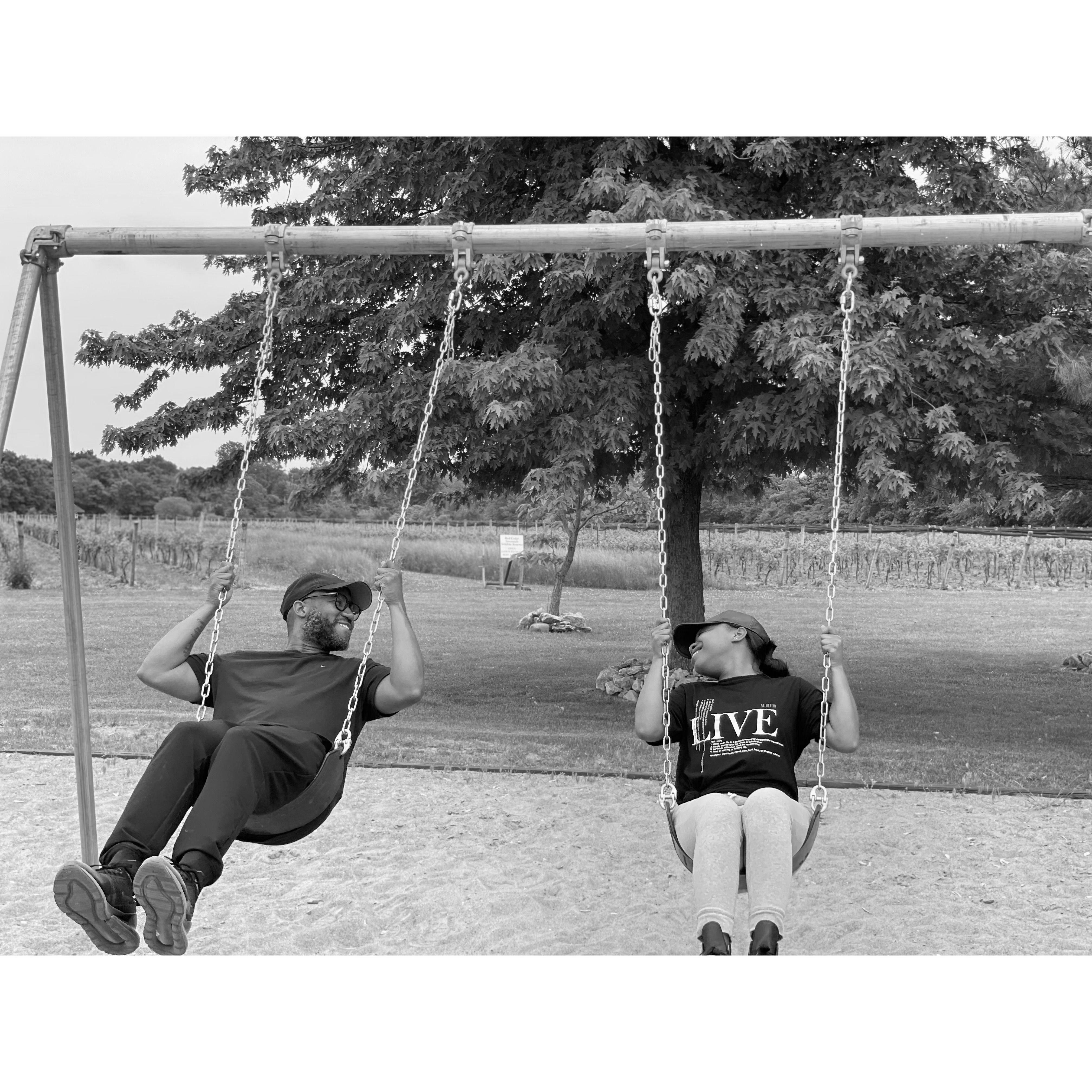Swinging during an amazing trip to Canada with R&S <3