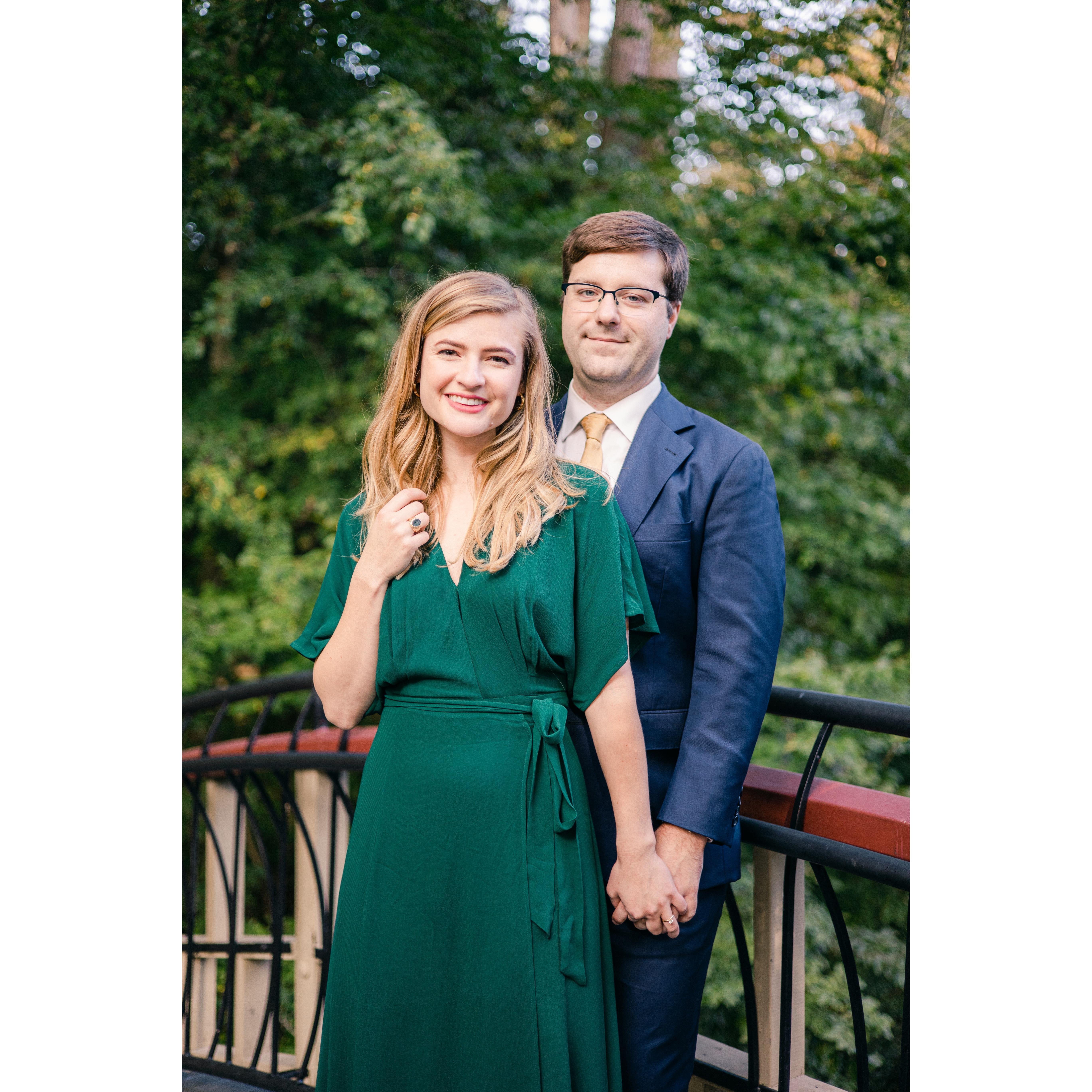 Engagement Photoshoot at the Crim Dell Bridge at William & Mary - September 2021
