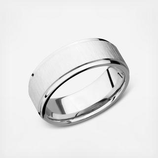 Men's Cobalt Chrome Cross Satin Finish Wedding Band
