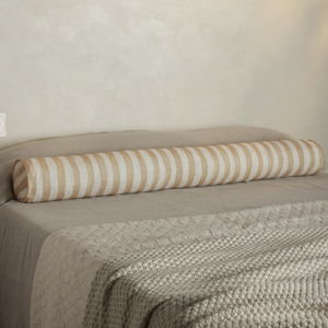 Painterly Stripe Linen Long Bolster Pillow by Sarah Sherman Samuel