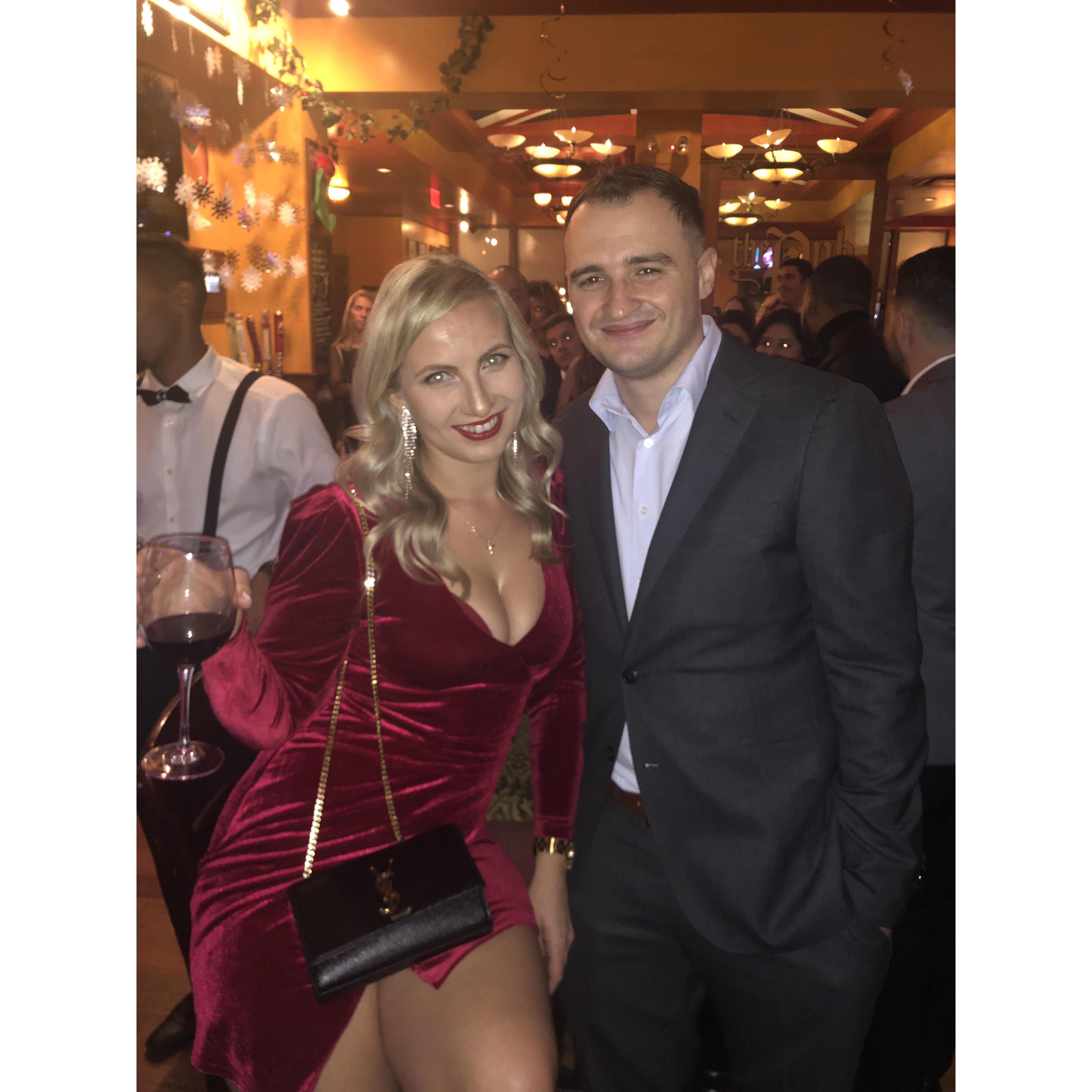 First Christmas Party together as a couple