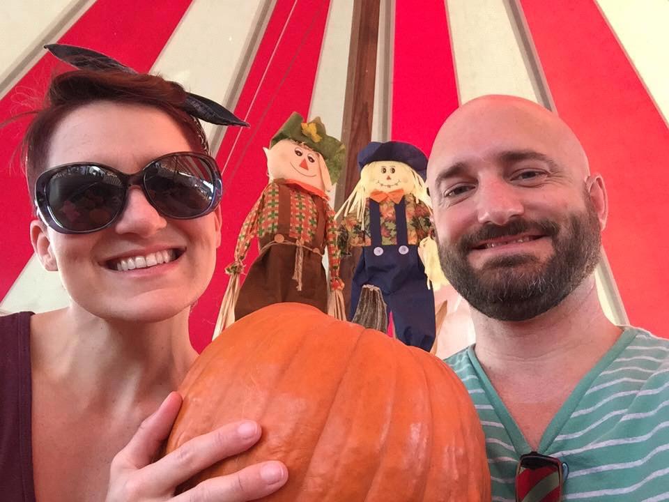 We visited a pumpkin patch.