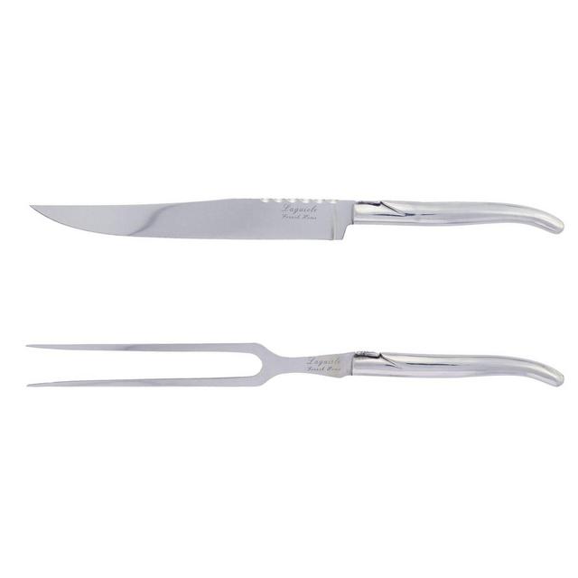 French Home Laguiole Stainless Steel Carving Knife & Fork Set