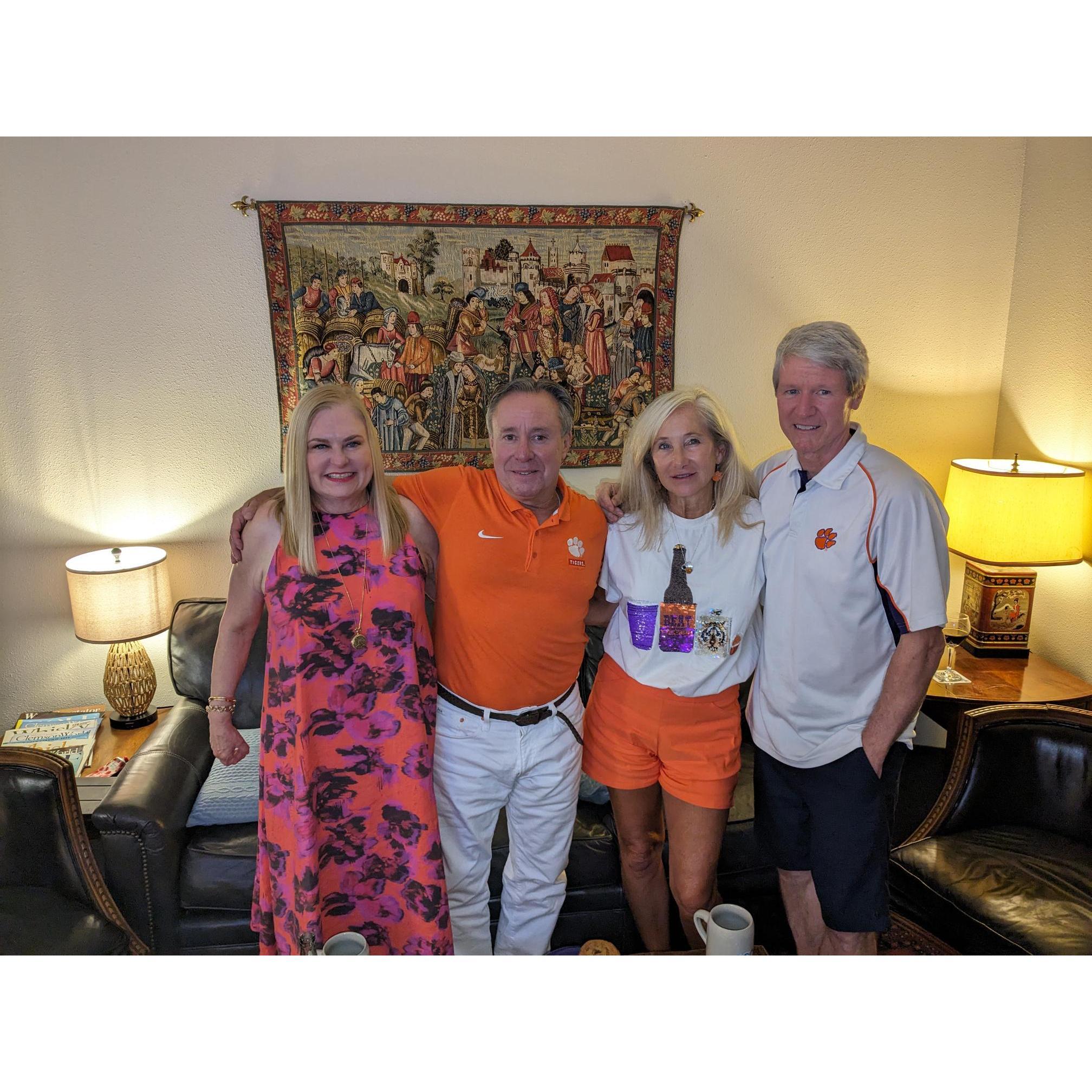 Clemson game watch party with lifelong friends 9/23