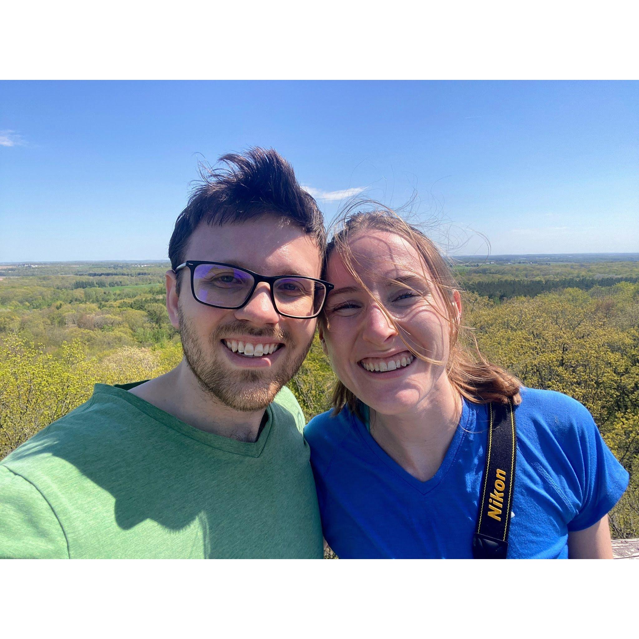 A hike in the Kettle Moraine to celebrate 5 years together...and where we got engaged later that year!