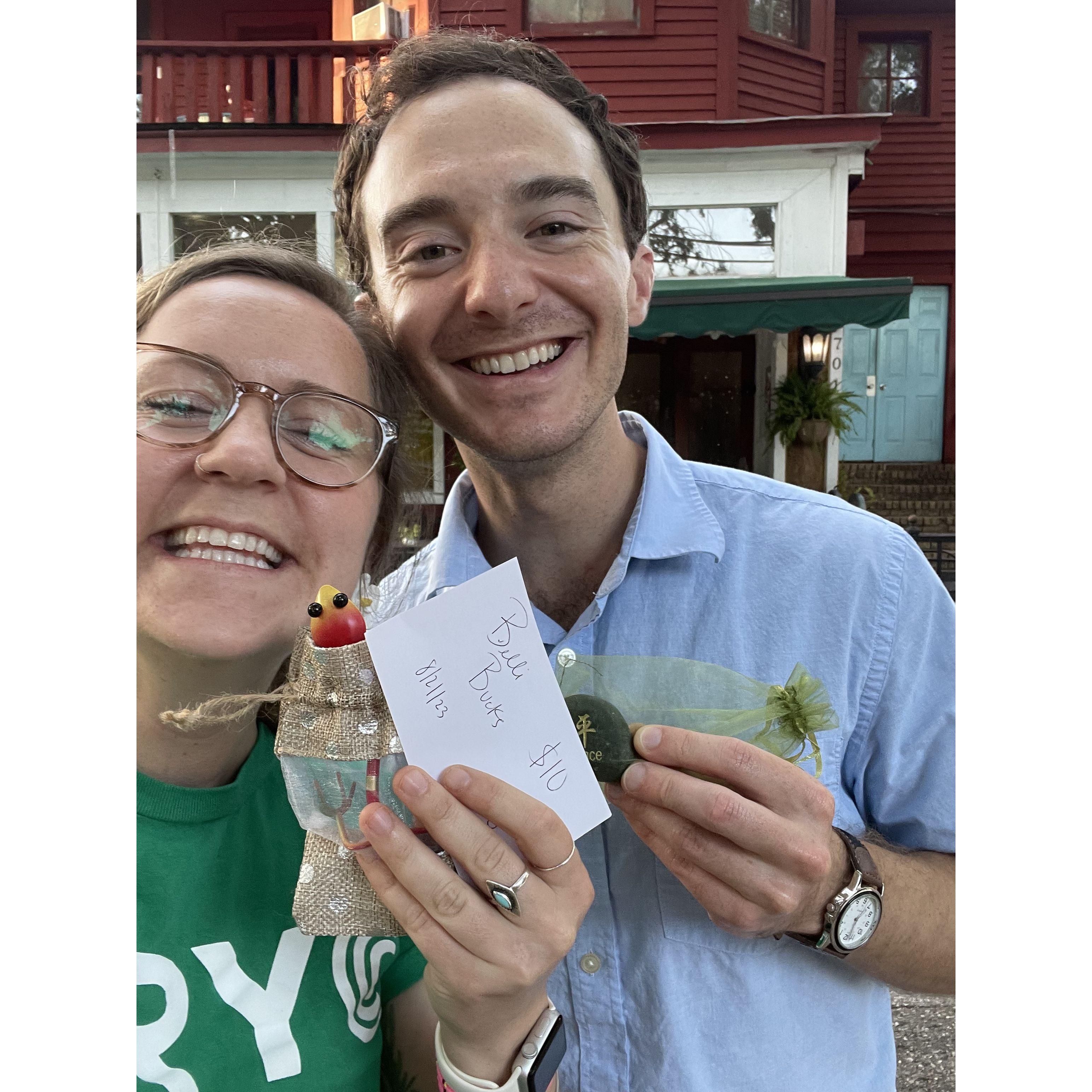 August 2023: Weekly Tuesday bingo while Belli is still open - they win almost every week