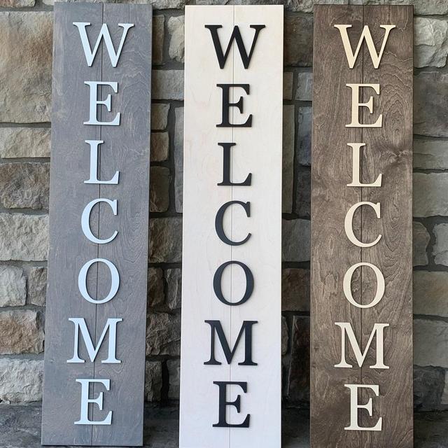 Welcome Sign Outdoor Decor, Front Door...