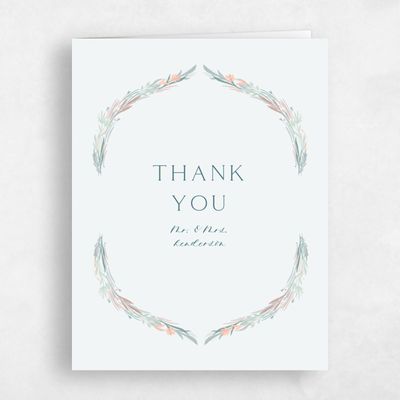 Mist, Blue Wedding Thank You - Kenela Portrait