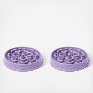 Slow Chow Medallion Medium Feeder, Set of 2