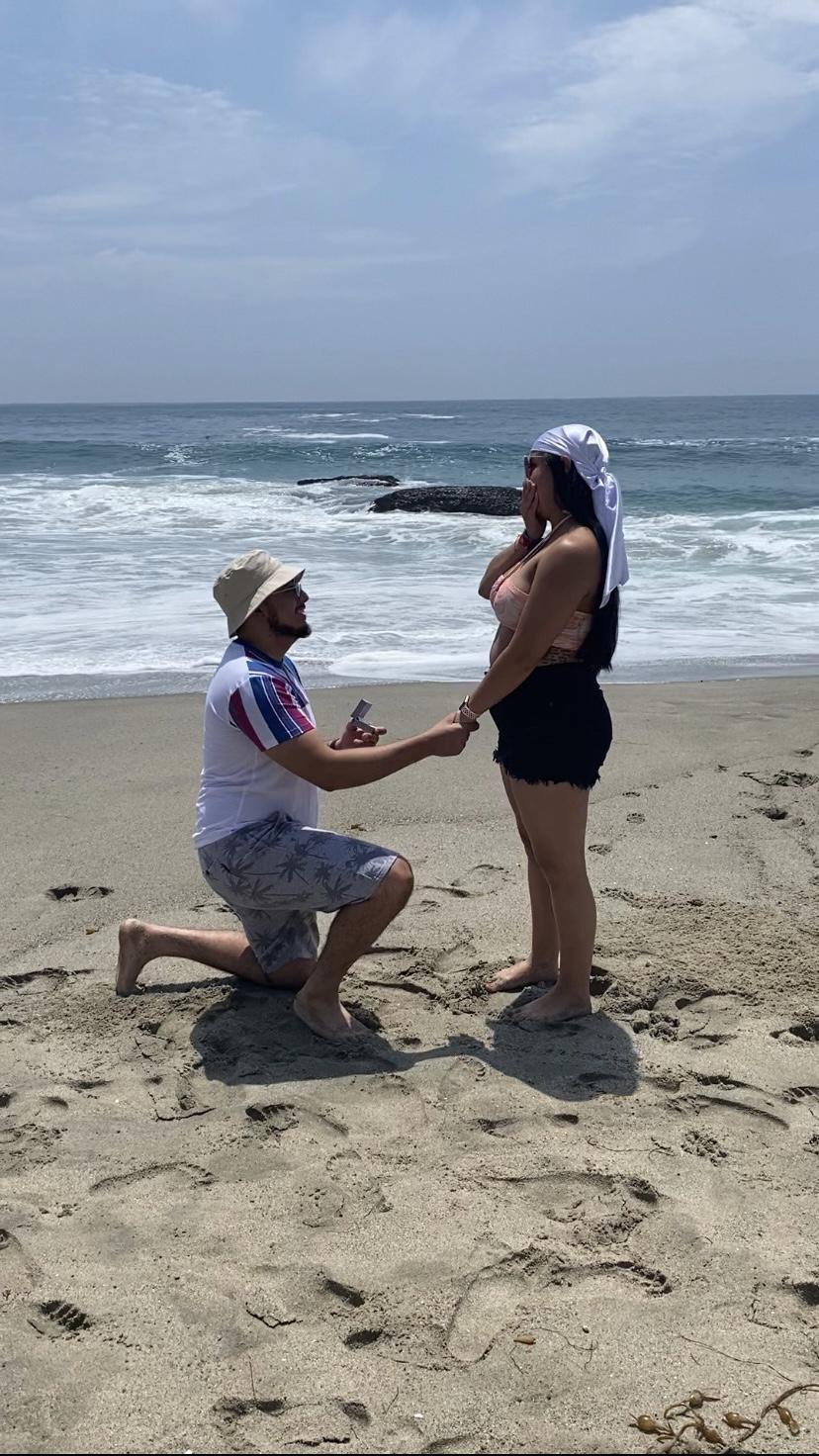 Our proposal on Laguna Beach. Kind of funny that I wore my white bandana-LOL. Did throw me off guard that he proposed in casual clothing. But that don’t matter, wouldn’t trade this memory for anything