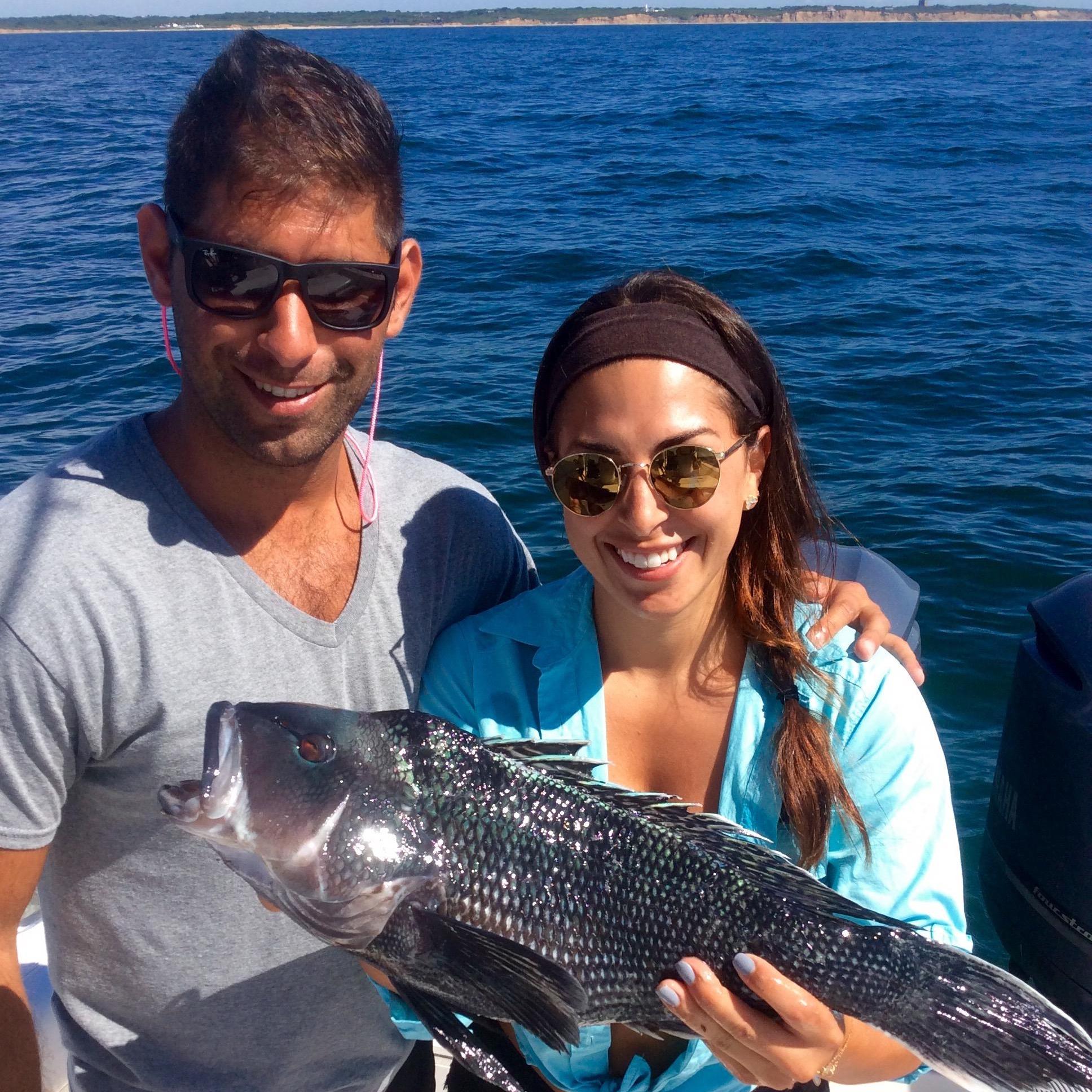 Gabe's first REAL catch