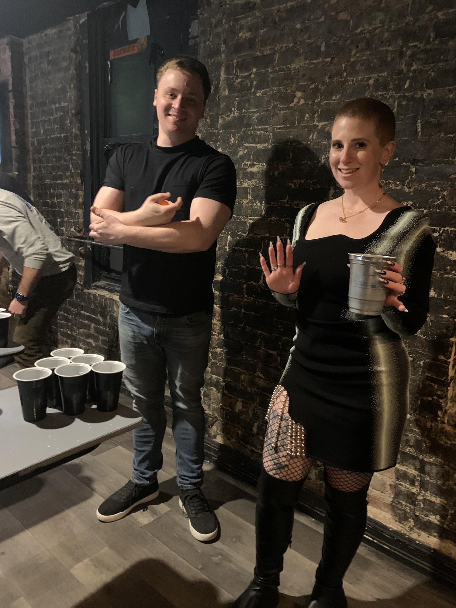 We love when friends visit us in the city! Especially when we can go Krush random people at beer pong!
