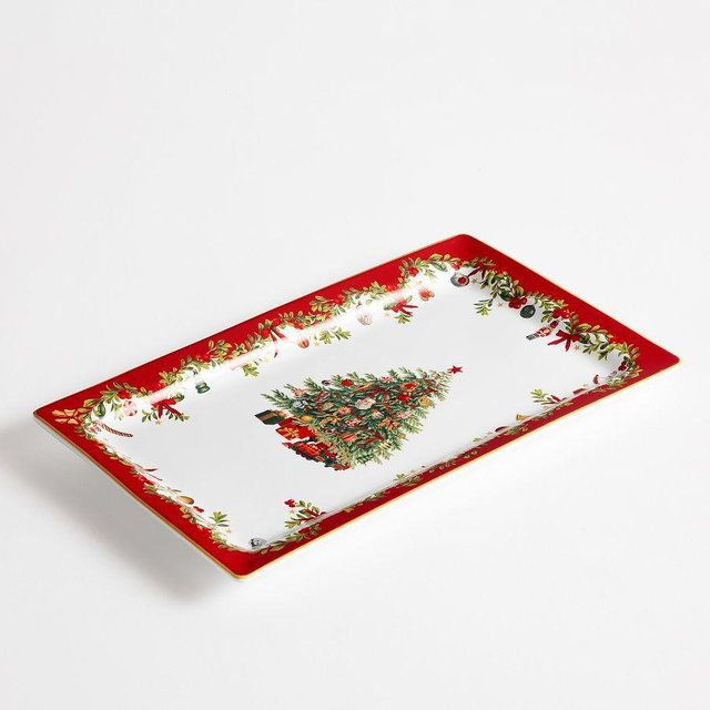 Nostalgic Christmas Icon Stoneware Cookie Platter - Multi