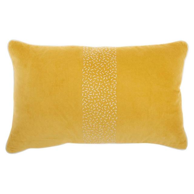 12"x20" Oversize Life Styles Hand Stitched Striped Lumbar Throw Pillow Yellow - Mina Victory