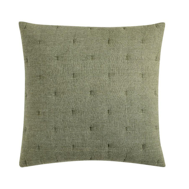 Everyday Linen Comfort Quilted Sham, Dark Loden, Euro