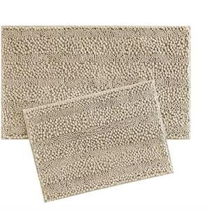 Laura Ashley Astor Chenille Beige Bath Mats - Macy's