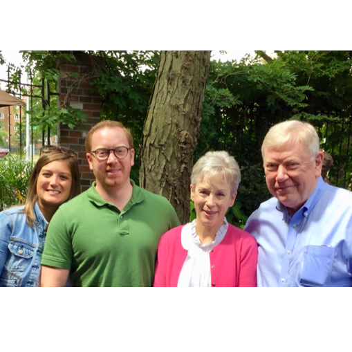 Lindsey, Brendan, Karen, and John out to breakfast in Detroit.