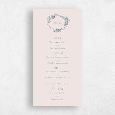 Beige Wedding Menu - Ariadne