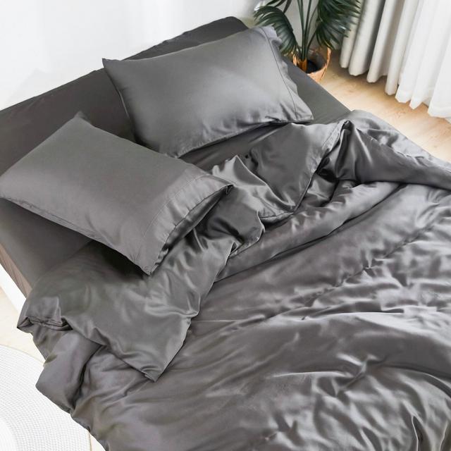 DOZ Bamboo Viscose Sheet Set, Organically Grown Bamboo, Buttery Soft, Cooling, High GSM, Deep Pockets Storm Full