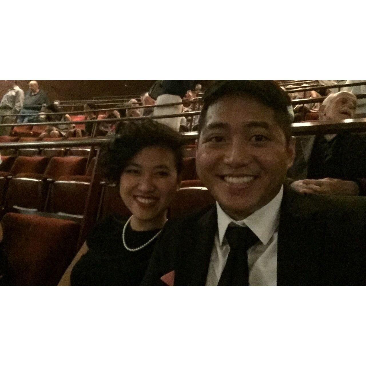 First of many concerts attended together - Itzhak Perlman at Kravis Center, FL - Dec 2016