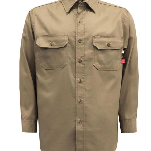 KONRECO FR Shirts for Men Fire Resistant Button Down Work Shirt 100% Cotton 6.5oz Lightweight Welding Shirts