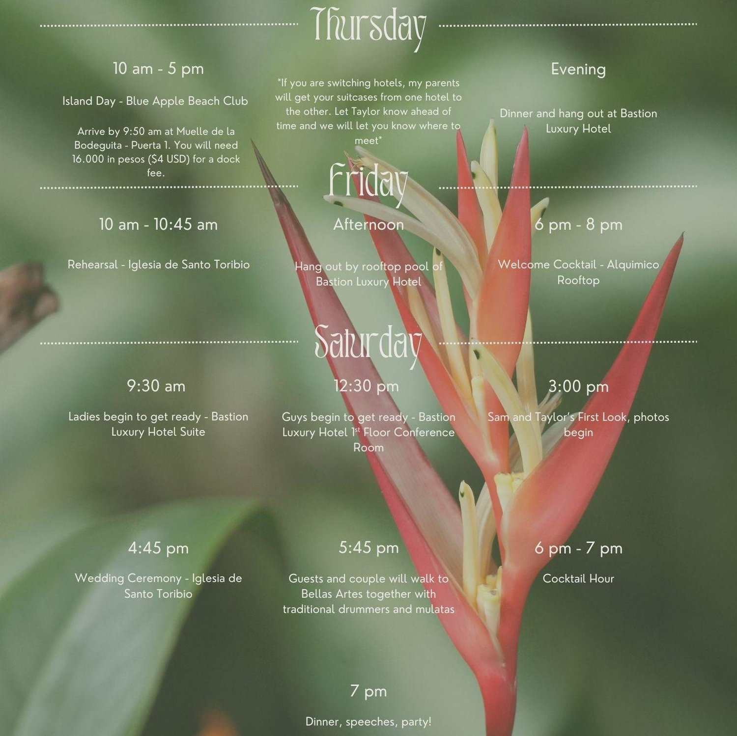 Itinerary - Part 2