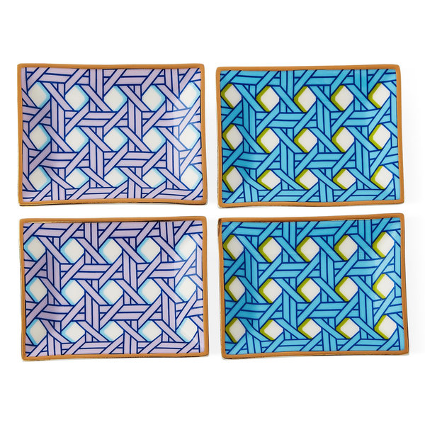 Jonathan Adler l Basketweave Petite Tray Set