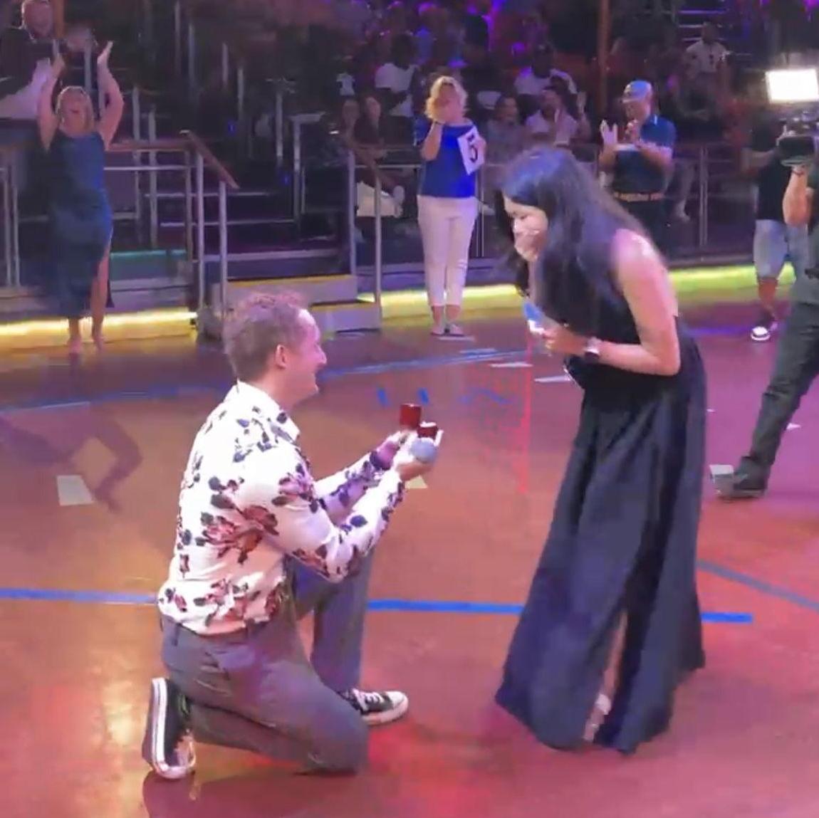 The moment Ryan proposed. Nassau, BS. June 2023.