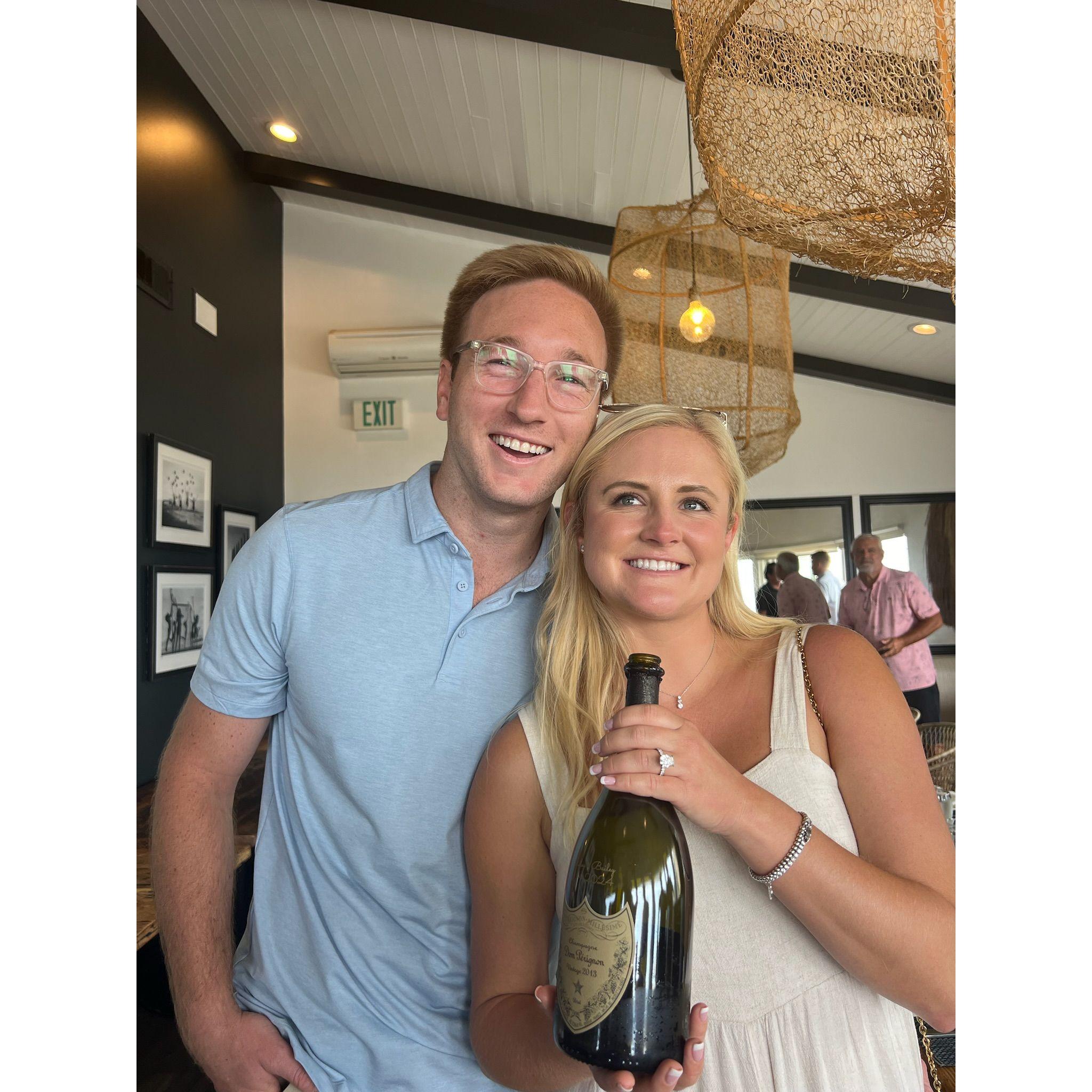 After Riley proposed in Malibu, he surprised Bailey with a brunch celebration with closed friends and family!