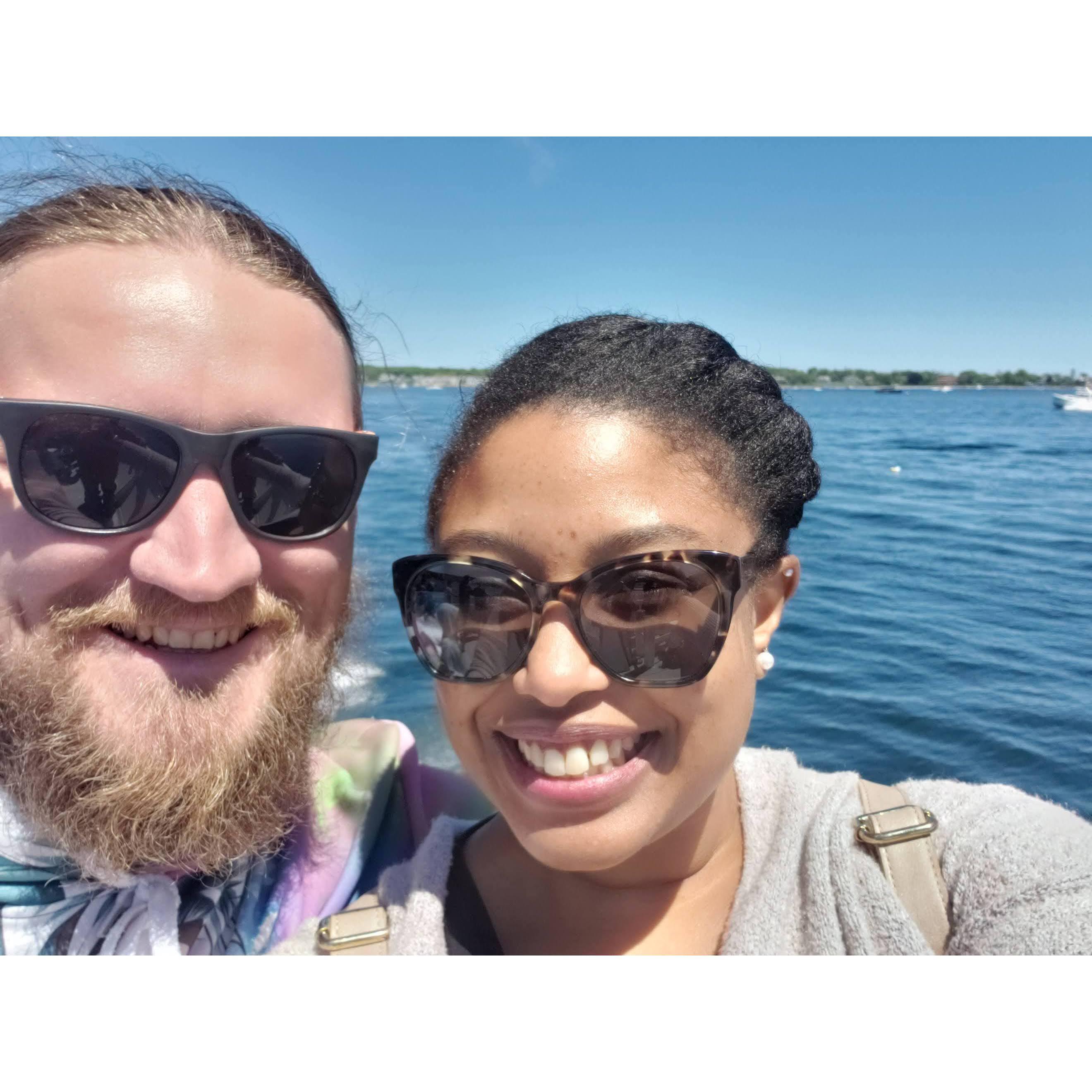 Michael surprised me yet again with whale watching tickets. If you know me, you know I love whales. I legit cried when he told me. And he handled all the logistics again, including Lola's sitter.