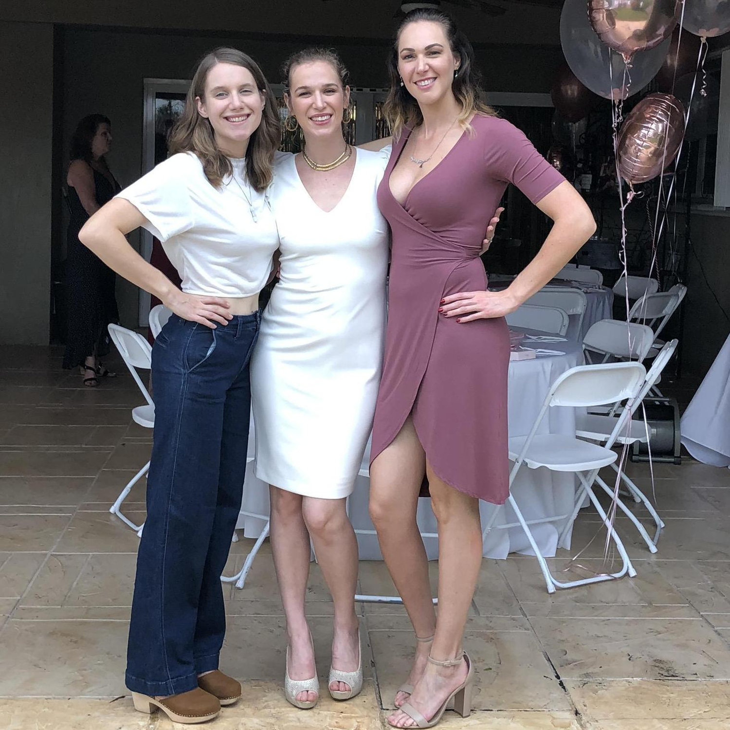 Kelley (sister/MOH), Kelsey, and Casey (sister) at Kelsey's Bridal Shower
