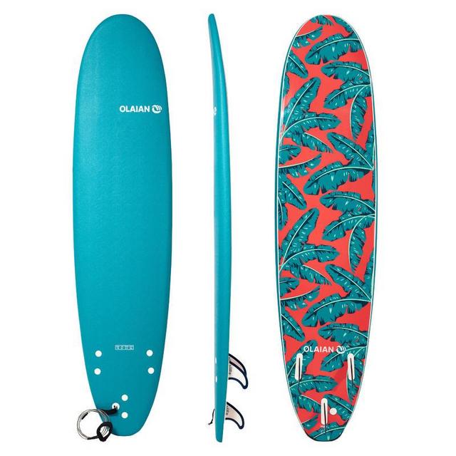 Surfboards - גלשן קצף 500 "8'7 - רצועה ו3 חרבות