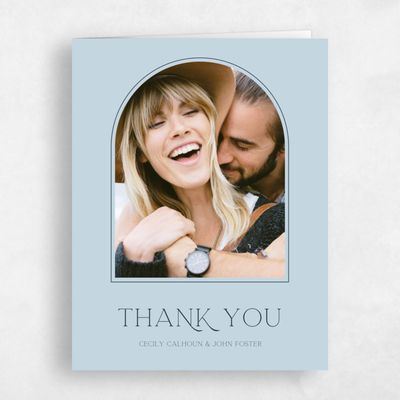 Baby Blue Wedding Thank You - Alameda Arch