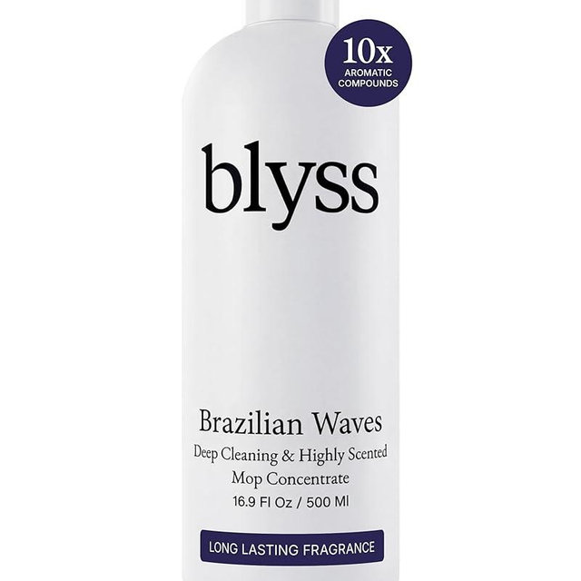 Blyss Mop Soap Brazilian Waves, Floor Cleaner for Mopping, Luxury Scented Mop Soap, LVP Vinyl Laminate and Hardwood Floor Cleaner Solution, Plant Powered Floor Cleaner