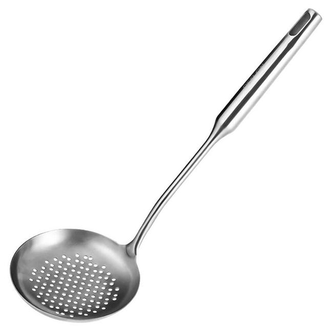DELSON 304 Stainless Steel Cooking Colander,Strainer Ladle For Kitchen -14.9 Inch