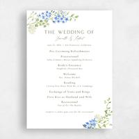 Blue Wedding Program - Rydal