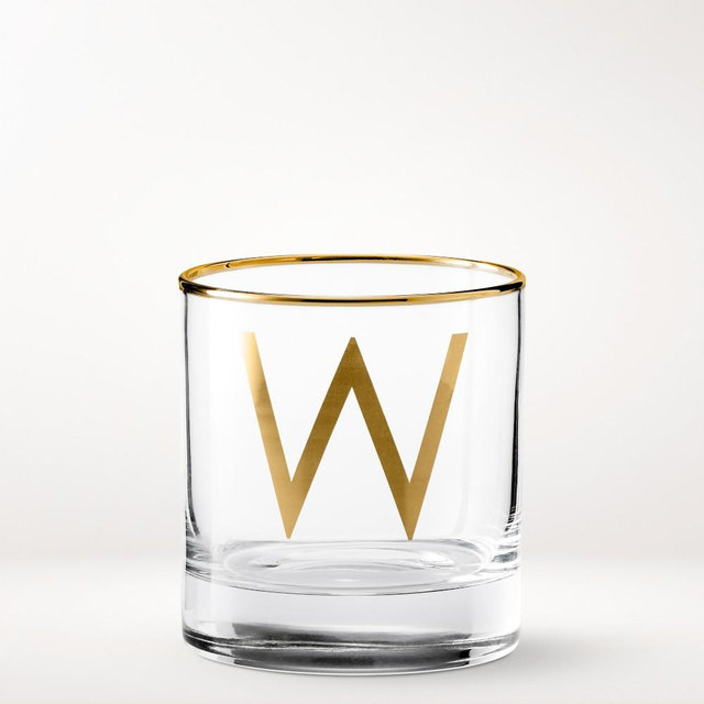 Monogram Double Old-Fashioned Glass, W