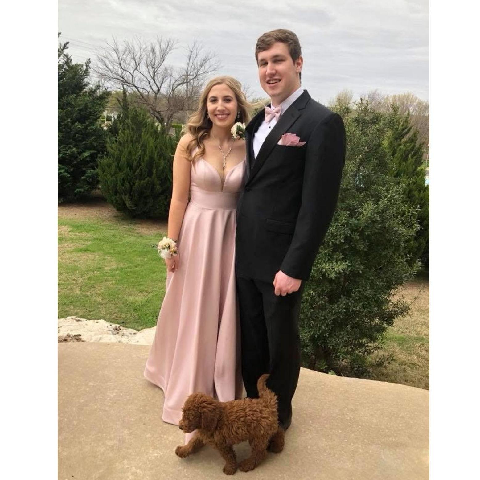 My senior prom in 2018. And puppy Rosie!