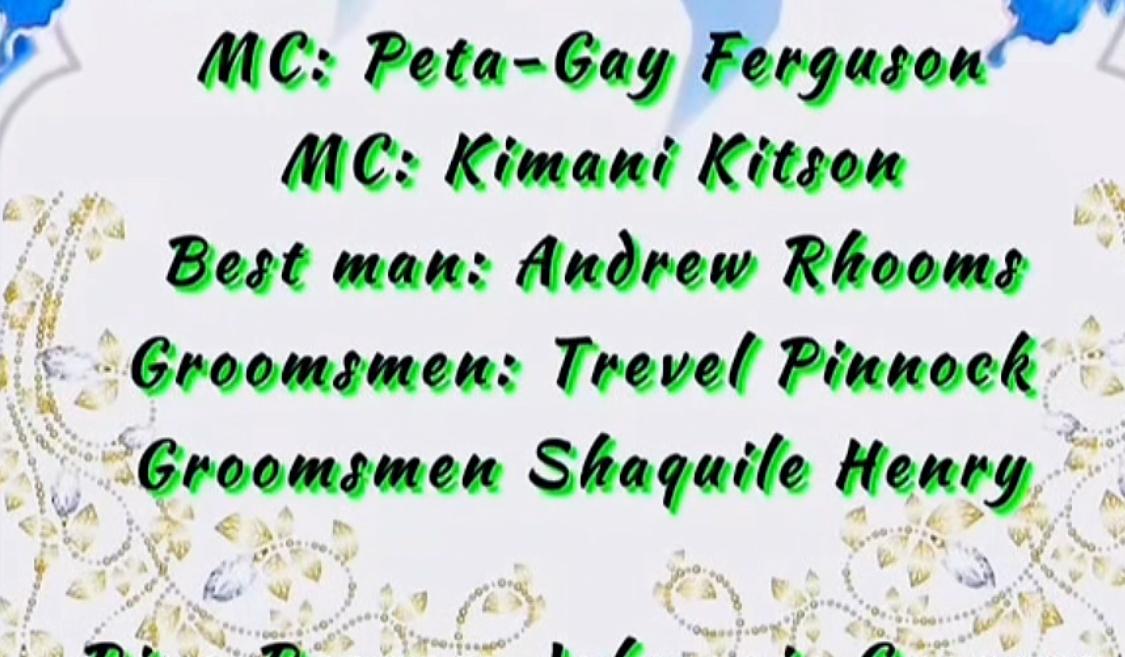 The Wedding Website of PETER MYERS and SHERINE PINNOCK