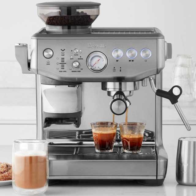 Breville - the Barista Express Impress Espresso Machine - Brushed Stainless Steel